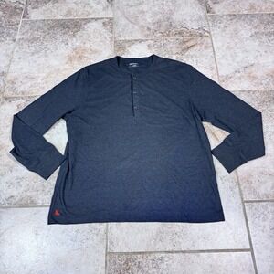 UNTUCKit Henley Shirt Mens XL Long Sleeve Dark Blue Casual Pullover Button